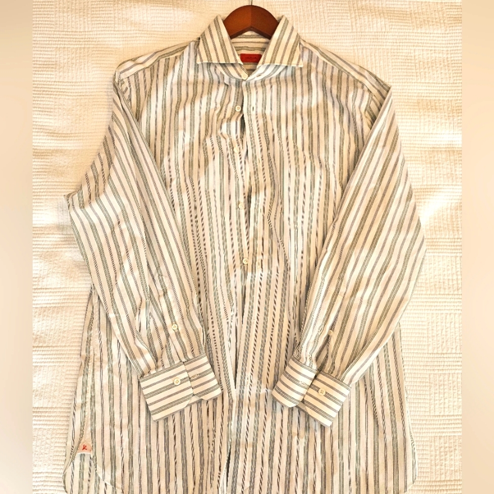 Isaia Striped Button Down Shirt